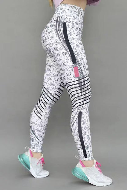 Pantalones de mujer de yoga ajustados y estampados