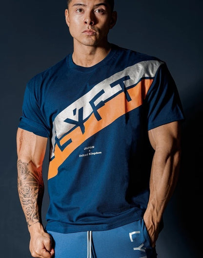 Muscle Fitness Sports Camiseta ajustada de manga corta para hombre