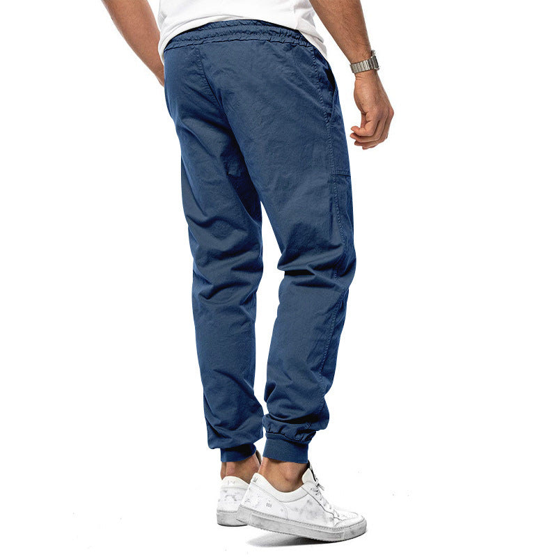 Primavera y otoño pantalones casuales para hombres pantalones cónicos sueltos