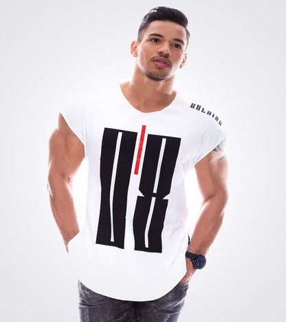 Fitness deportes. Camiseta de manga corta hombre.