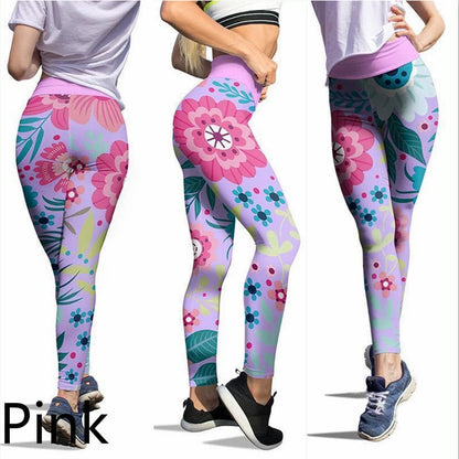 Pantalones de mujer de yoga ajustados y estampados