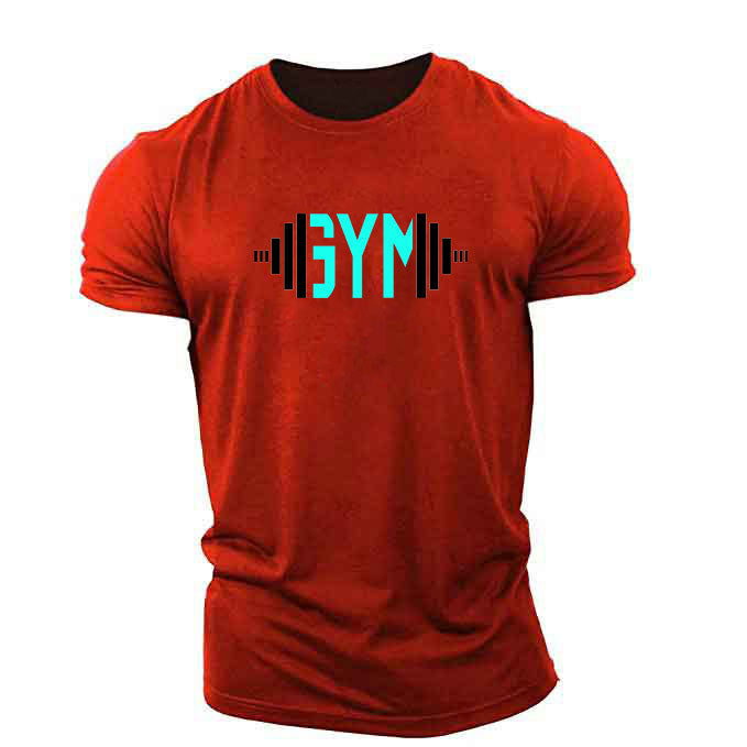 Popular estilo masculino GYM Muscle Brother mangas cortas