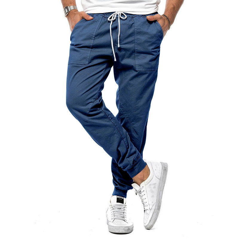 Primavera y otoño pantalones casuales para hombres pantalones cónicos sueltos