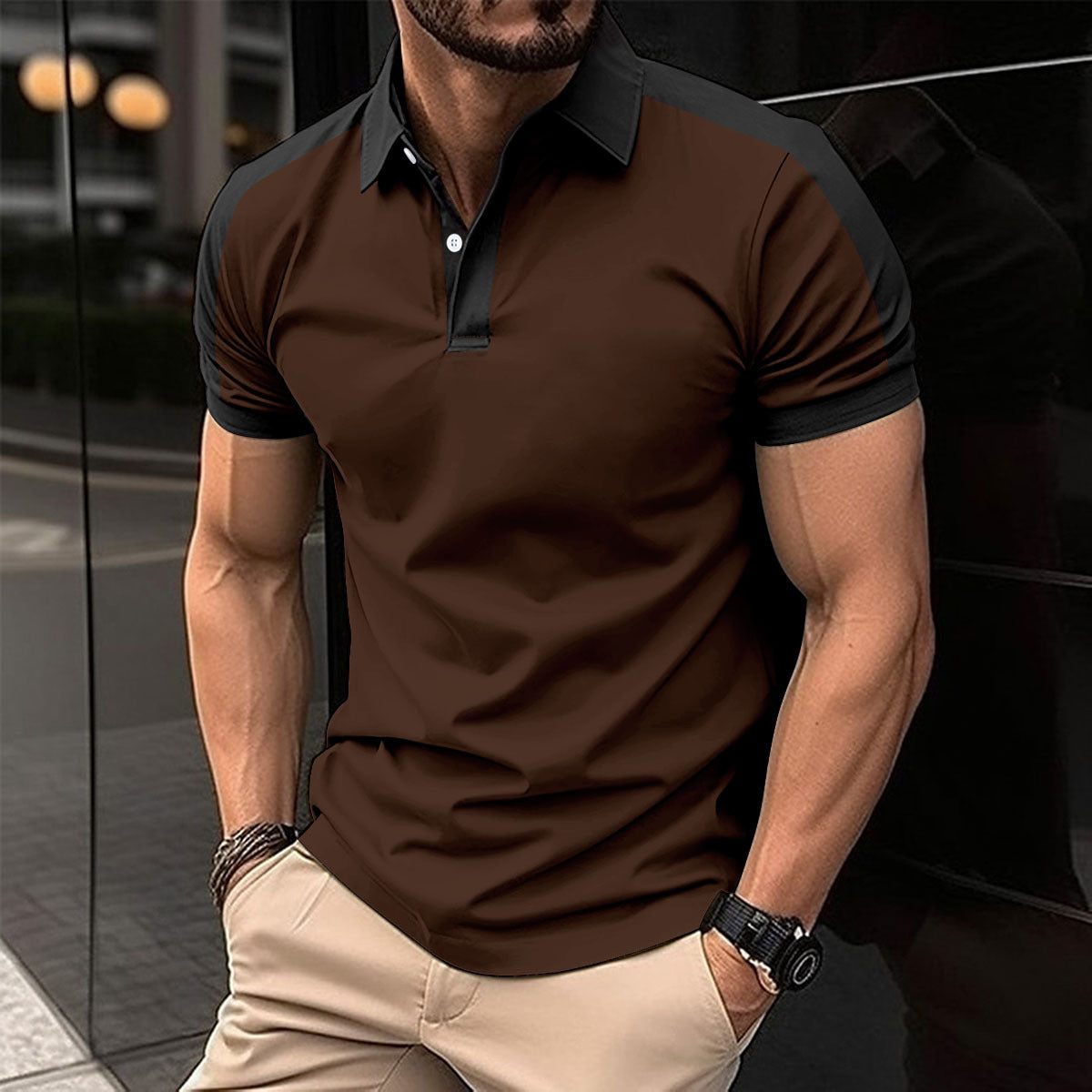 Polo de manga corta para hombre Polo casual de verano