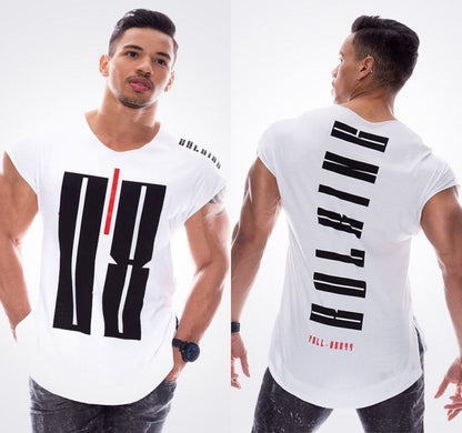 Fitness deportes. Camiseta de manga corta hombre.