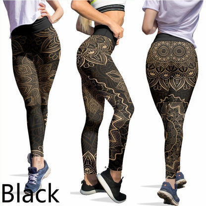 Pantalones de mujer de yoga ajustados y estampados