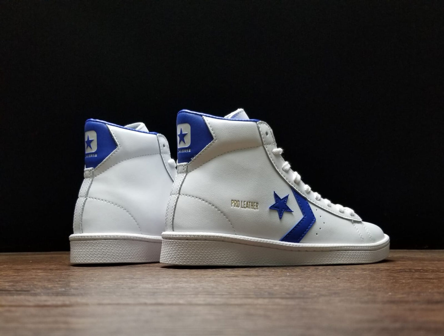 Converse Pro leather Blancas y azules