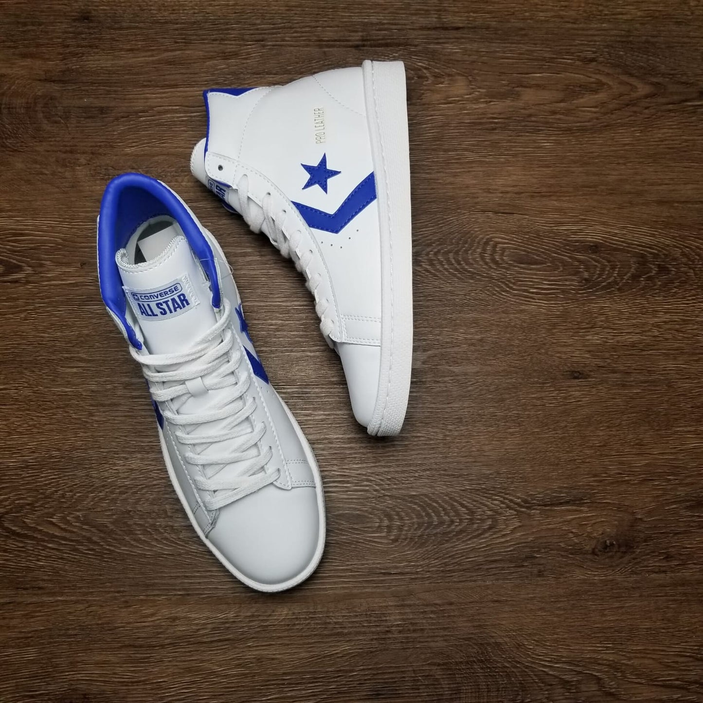 Converse Pro leather Blancas y azules