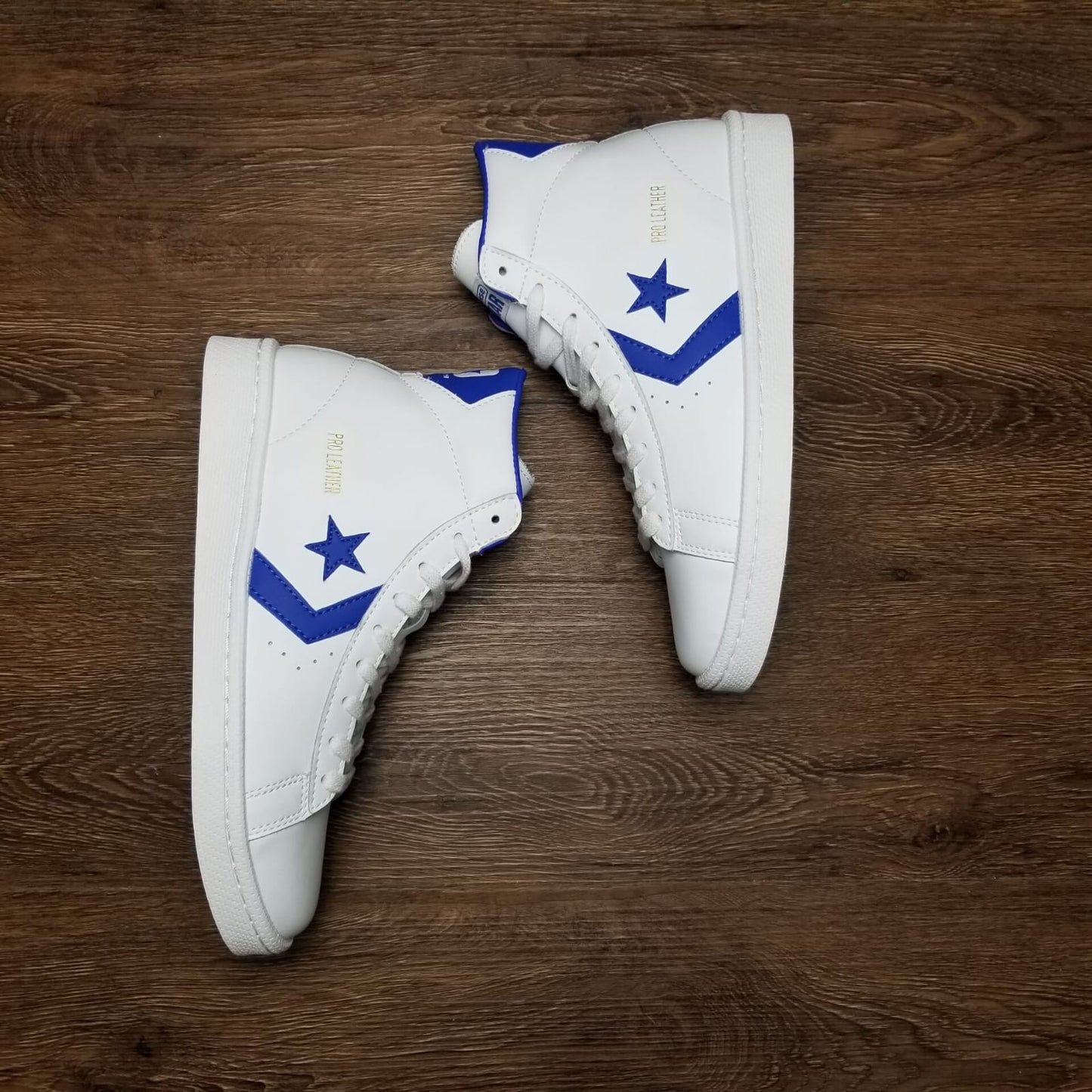 Converse Pro leather Blancas y azules