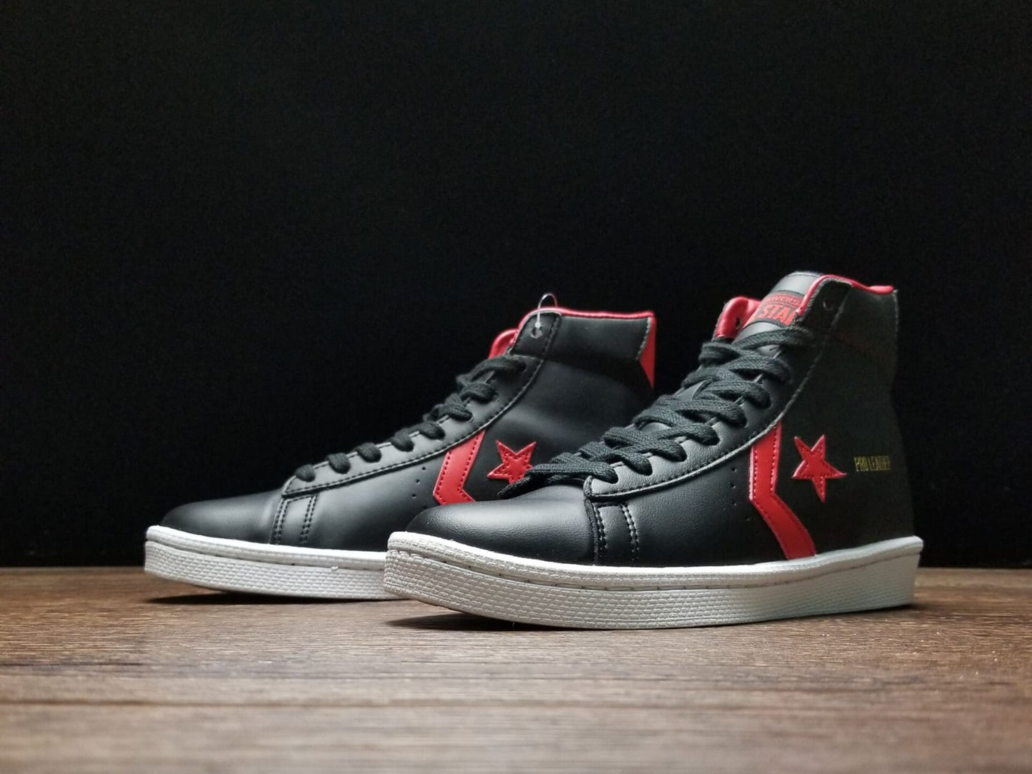 Converse Pro leather negro y rojo