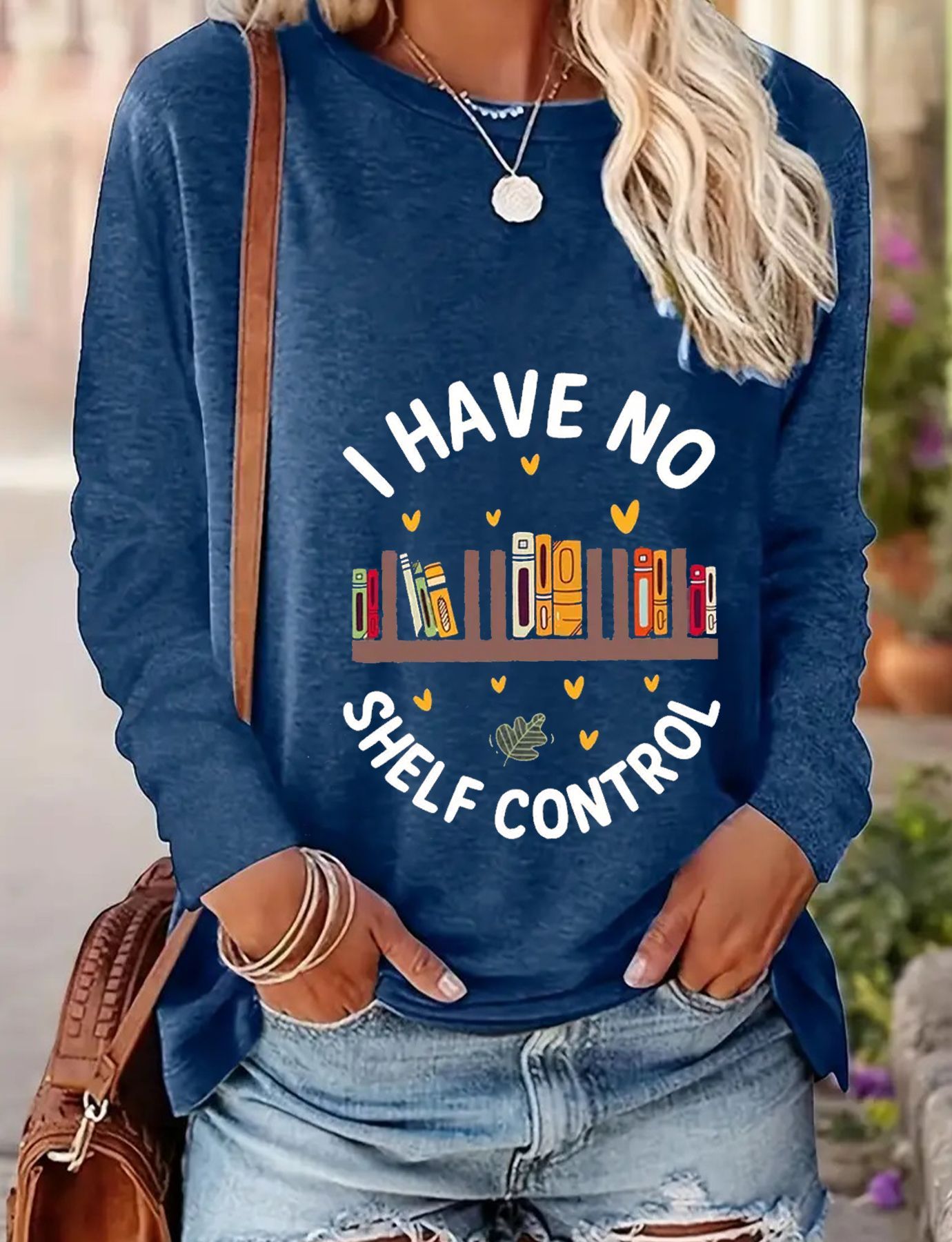 Camiseta de manga larga mujer I have no shelf control