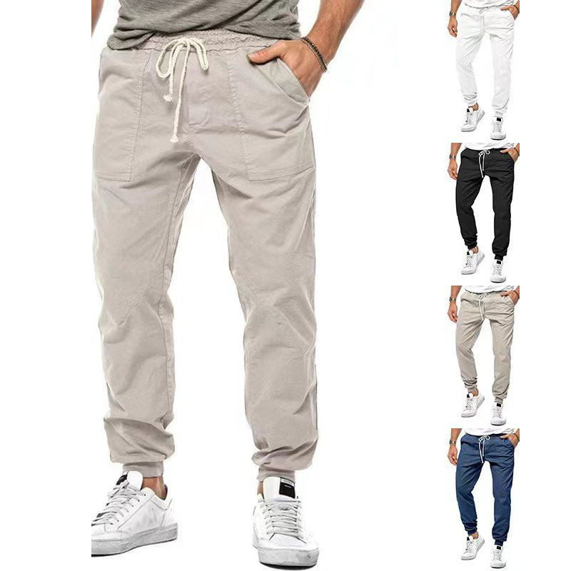 Primavera y otoño pantalones casuales para hombres pantalones cónicos sueltos