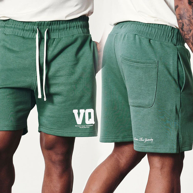 Pantalones cortos deportivos transpirables de algodón de verano para hombre