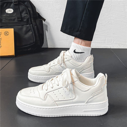 Zapatos blancos de plataforma a juego de tendencia adolescente transpirables de cuero