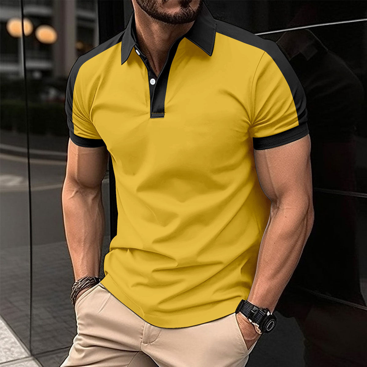 Polo de manga corta para hombre Polo casual de verano