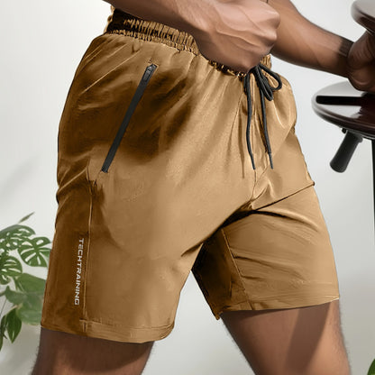 Pantalones cortos deportivos informales para hombre, transpirables, de secado rápido